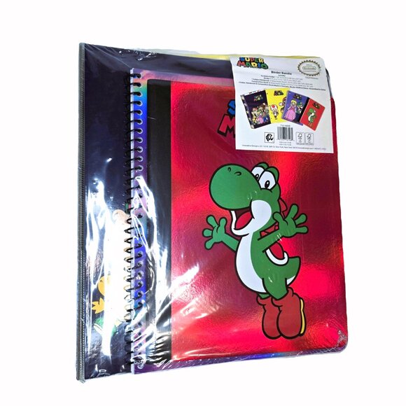 SUPER MARIO BINDER BUNDLE ~ New/Sealed ~ Includes (4) Items!!* Back to School! - Picture 1 of 4